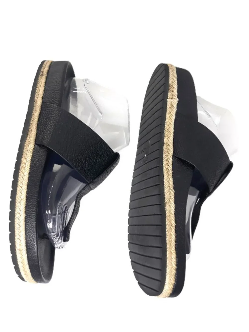 Vince Avani Leather Thong Espadrille Sandal Black 10